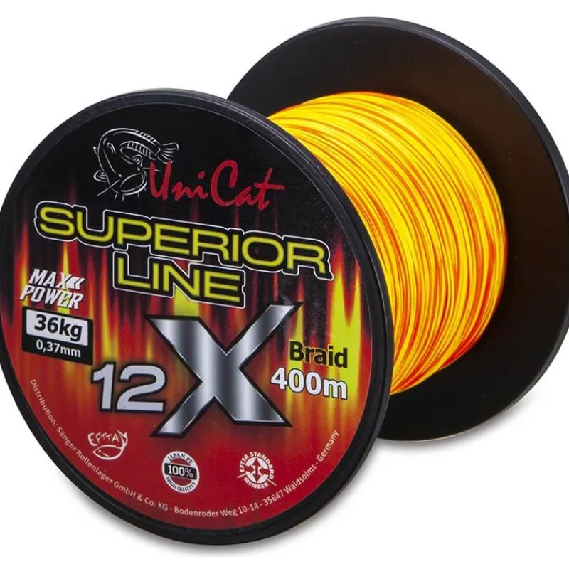 UniCat Tresse Superior Lune 12X - 400M * Fils - Tresses Silure