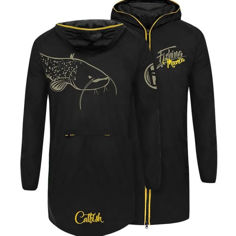 Hot Spot Design Veste Homme K-Way Catfishing Mania - Noir * Vestes De Pêche