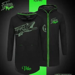 Hot Spot Design Veste Homme K-Way Pike Mania - Noir * Vestes De Pêche