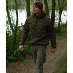 Korda Veste Homme Insulated Hooded Jacket - Dark Olive * Vestes De Pêche