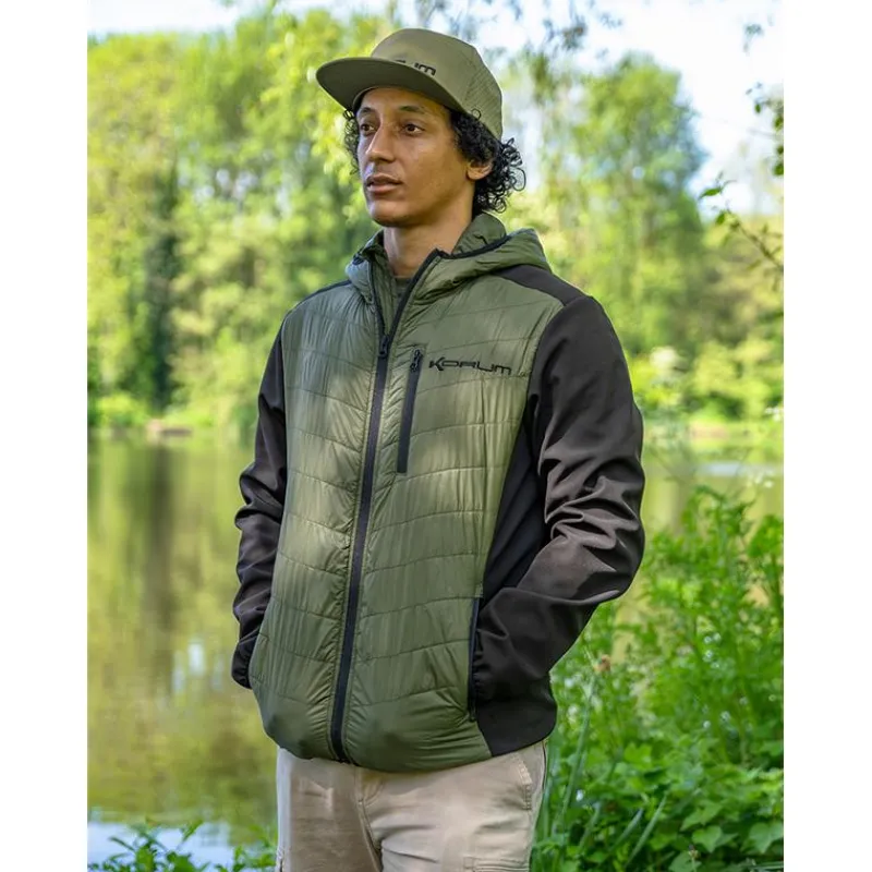 Korum Veste Homme Thermashell Thermique - Vert/Noir * Vestes De Pêche
