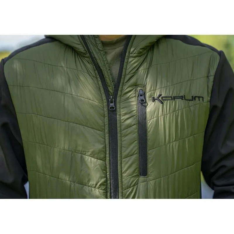 Korum Veste Homme Thermashell Thermique - Vert/Noir * Vestes De Pêche