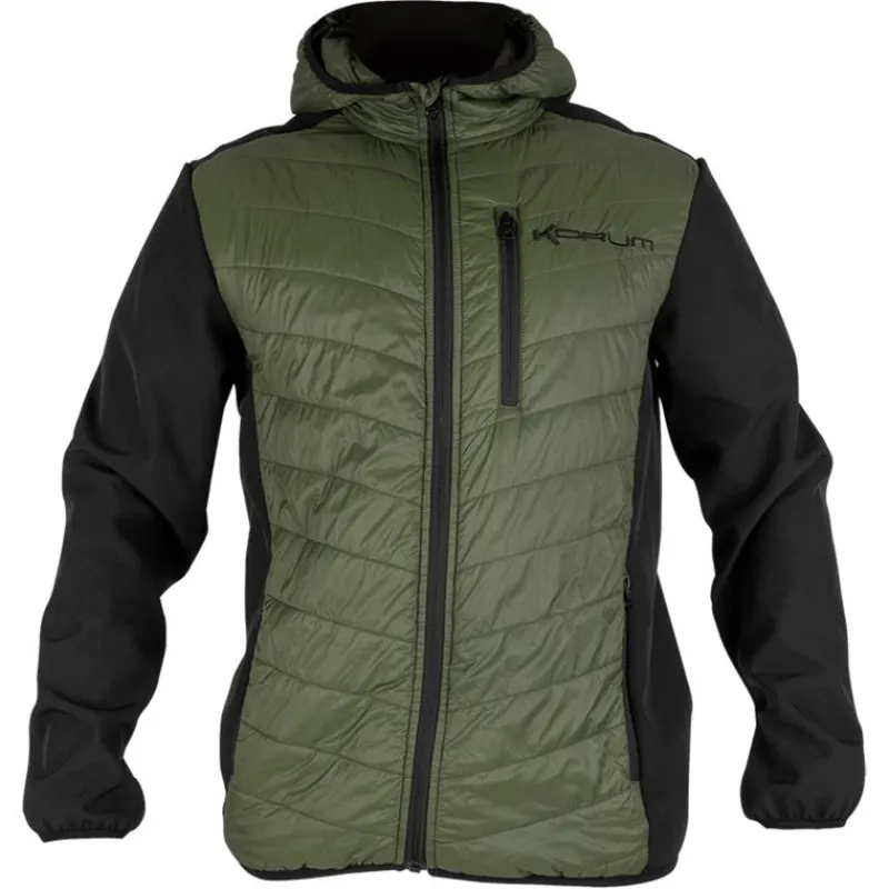 Korum Veste Homme Thermashell Thermique - Vert/Noir * Vestes De Pêche