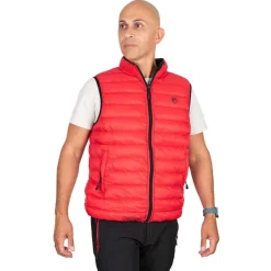 Fox Rage Veste Sans Manche Homme Pro Series Reversible Lightweight Quilted Gilet - Noir/Rouge * Vestes De Pêche