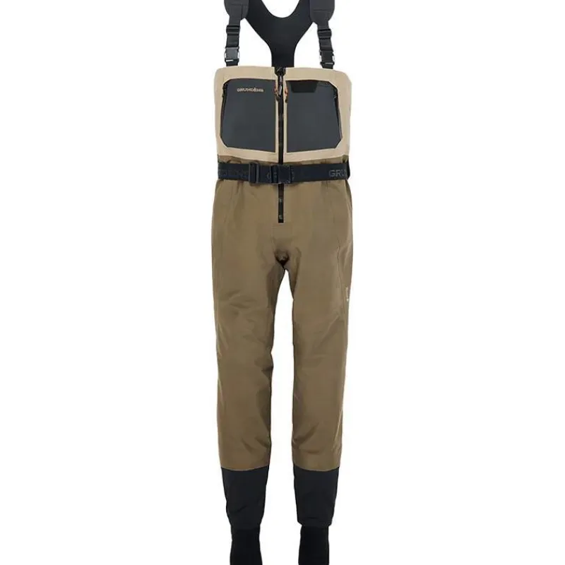 Grundéns Waders Stocking Respirant Boundary Zip Stockingfoot Wader Stone/Otter * Wading|Wading